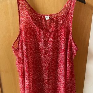 Sheer red tank